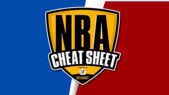 NBA Cheat Sheet - powered by DFSGhost