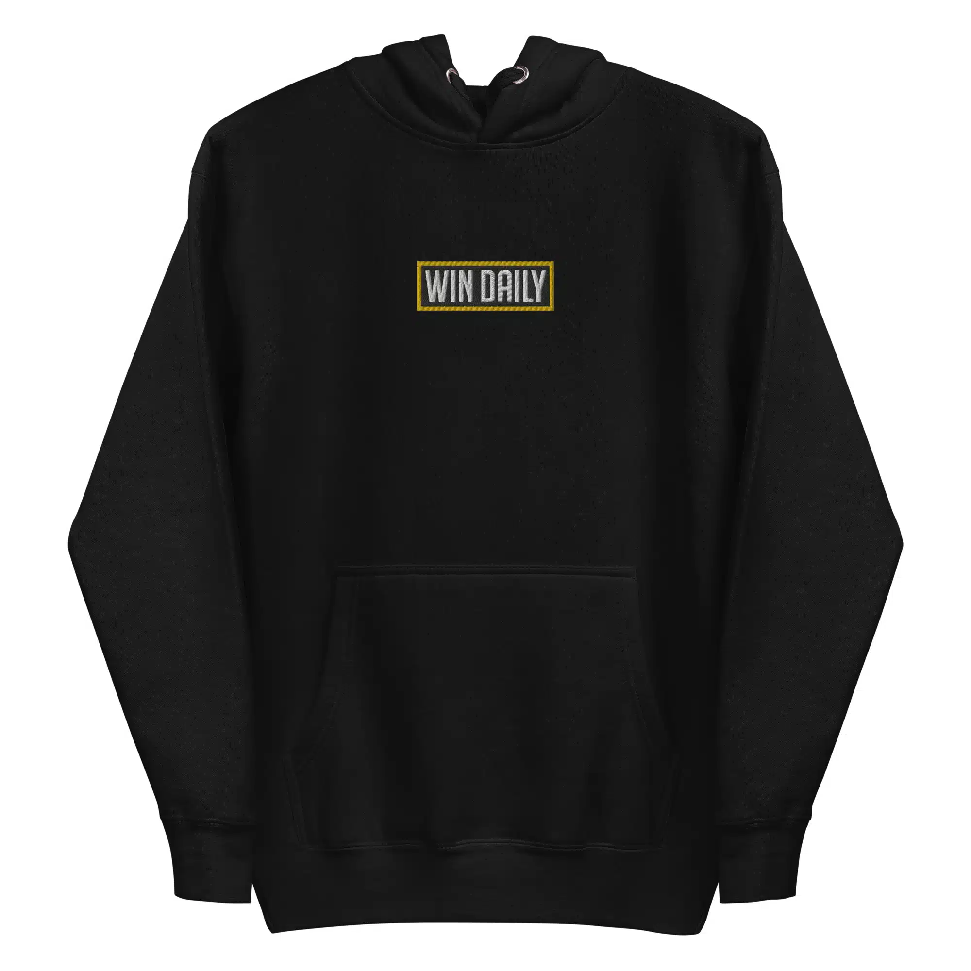 WINDAILY® Gold & White Embroidered Unisex Hoodie - WIN DAILY®